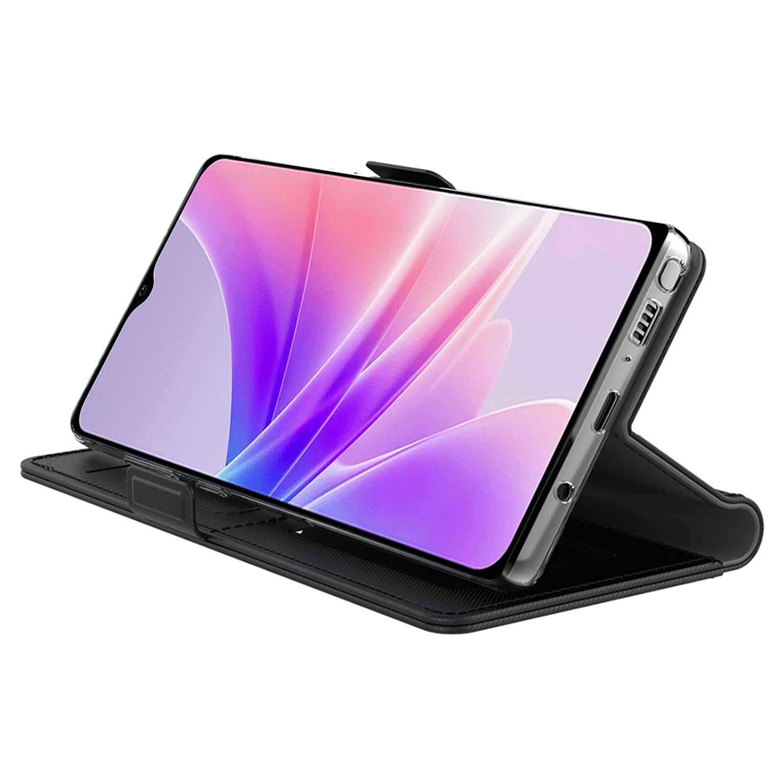 For Oppo Reno11 5G (Global) Leather Phone Stand PU+TPU Phone Flip Cover with Mirror Cell Phone Cover Shell For Oppo Reno11 5G (Global) Leather Phone Stand PU+TPU Phone Flip Cover with Mirror Cell Phone Cover Shell